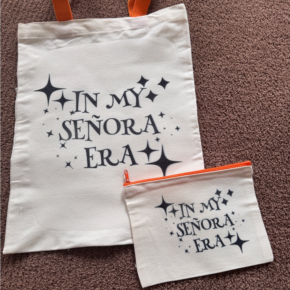 Stylish White Tote Bag Set